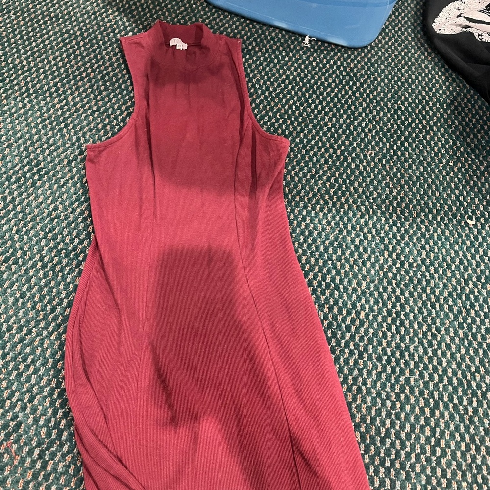 Tobi red turtle neck dress